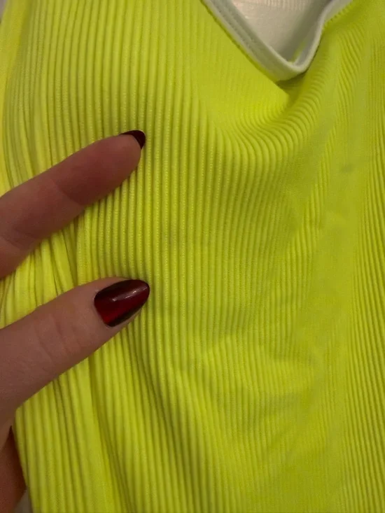 Blooming Jelly Neon Green Yellow Ribbed One Piece Bikini - Picture 9 of 9